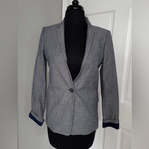 J.Crew light denim material blazer, size 2